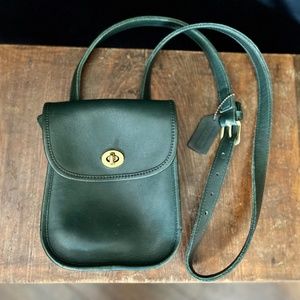 RARE Vintage Coach Small Sidepack Crossbody 9978 Bottle Green